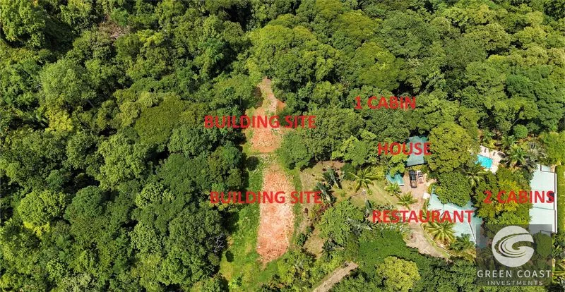 Ojochal Income Property: Restaurant, 3 Cabins, 3-Bed Home, Pool & Development Land — view 2, Ojochal, Costa Rica