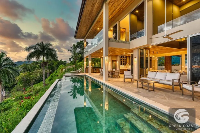 Bella Vista Estate: Ocean & Mountain Views, Waterfall Entry, Infinity Pool, Tropical Luxury — view 2, Dominical, Costa Rica