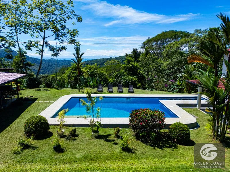 Dominical Ocean View Estate: Jungle Oasis with Pool, Fruit Orchard & Gated Security — view 4, Dominical, Costa Rica