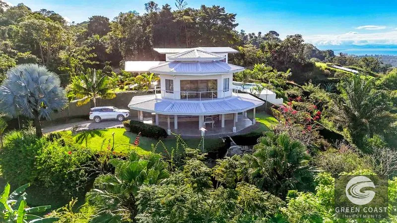 Ocean, Jungle & Mountain View Home in Ojochal | Protected Jungle Setting — view 3, Piñuela Arriba, Costa Rica