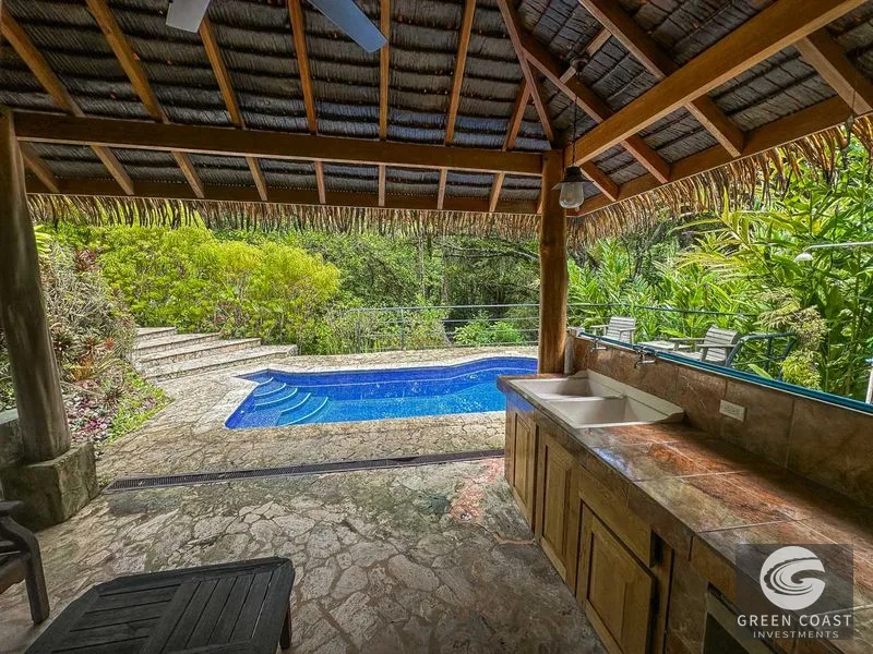 Ojochal Jungle Retreat: Riverfront Home, Pool, & Income Casitas. Owner Financing Available! — view 4, Ojochal, Costa Rica