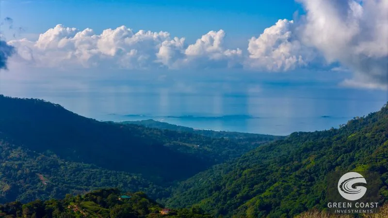 San Luis Ridgetop: Ocean & Mountain View Estate with 3 Building Sites & Subdivision Potential — view 1, Uvita, Costa Rica