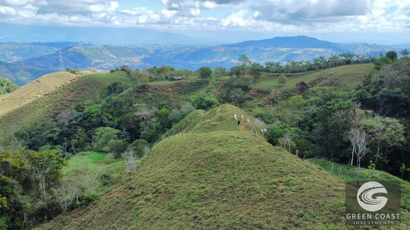 Costa Rican Mountain View Farm: Pastures, River & 5 Potential Building Sites near Uvita — view 4, Perez Zeledon, Costa Rica