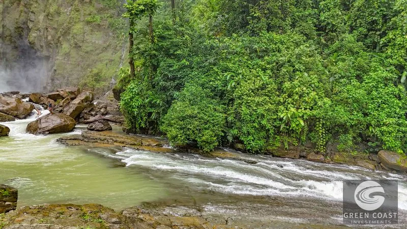 Breathtaking 210 Foot Waterfall on Over 200 Acres of Land in the Lush Hills & Mountains of Perez Zeledon – with SO MANY Additional Development Options! — view 1