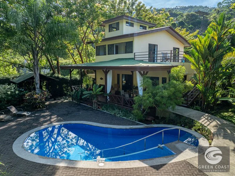 Dominical Oasis: 5-Bed Tropical Retreat, Walk to Beach, Pool & Gardens — view 1, Dominical, Dominical, Costa Rica