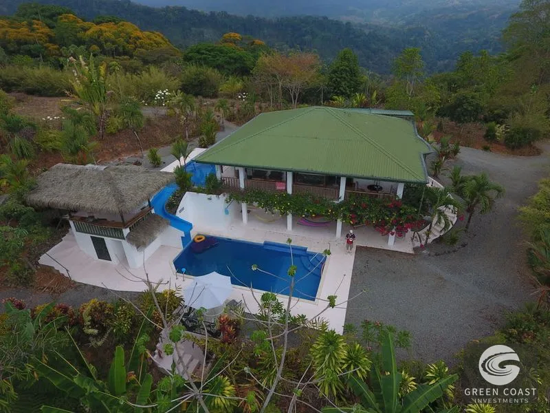 Luxury Mountain View Estate with Dual Pools, Waterslide & Income Potential - Platanillo — view 2, Platanillo, Platanillo, Costa Rica