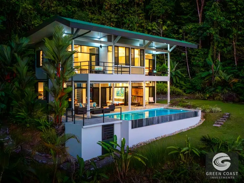 Uvita Oceanview Sanctuary: Private 3-Bed Luxury Retreat with Infinity Pool & Whale's Tail Views — view 1, Bahia Ballena, Osa, Costa Rica