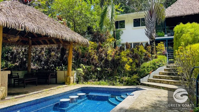 Modern House For Sale With Jungle View, Peaceful Stream, and Rental Cabins — view 2, Ojochal, Ojochal, Costa Rica