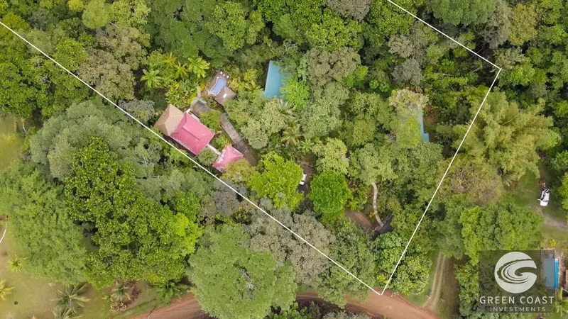 Modern House For Sale With Jungle View, Peaceful Stream, and Rental Cabins — view 3, Ojochal, Ojochal, Costa Rica