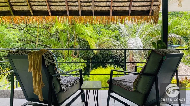 Modern House For Sale With Jungle View, Peaceful Stream, and Rental Cabins — view 9, Ojochal, Ojochal, Costa Rica