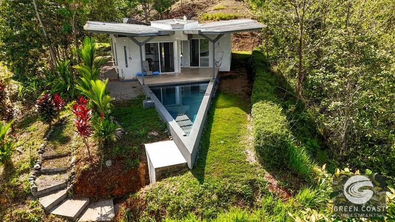 32-Acre Self-Sustainable Off-Grid Farm Near Ojochal with House, Solar Power & River — view 1, Balsar, Cortes, Costa Rica