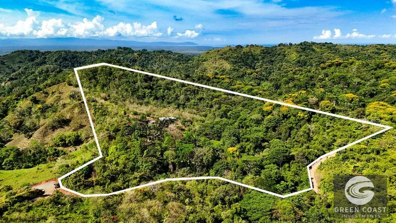 32-Acre Self-Sustainable Off-Grid Farm Near Ojochal with House, Solar Power & River — view 2, Balsar, Cortes, Costa Rica