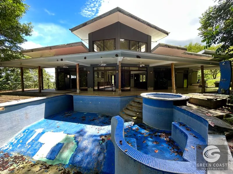Palmar Norte Estate: 7.58 Acres, Main Home, Guest House & Pool Near New Int'l Airport — view 1, Palmar, Osa, Costa Rica