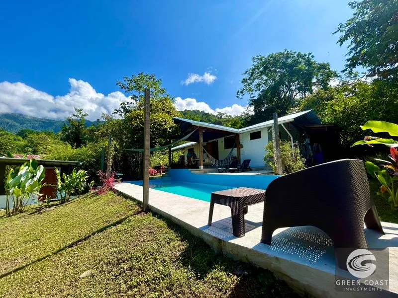 Ojochal Oasis: Riverfront Home with Pool, Mountain Views & Expansion Potential Near Surf Beaches — view 1, Ojochal, Osa, Costa Rica