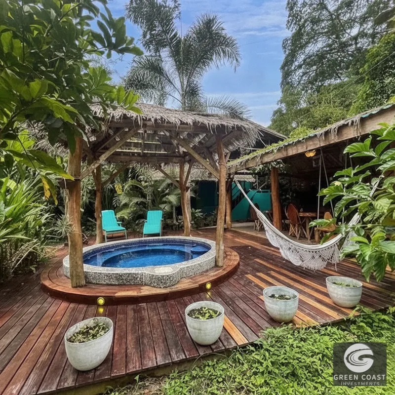 3-Bed Bamboo Eco-Home with Ocean Views & Permaculture Farm in Gated Cahuita Community — view 1, Cahuita, Talamanca, Costa Rica