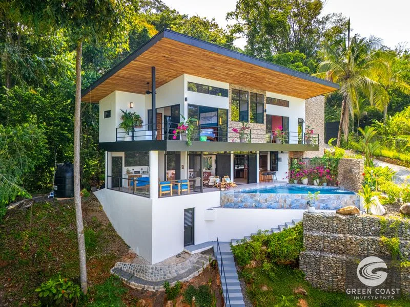Private Ocean View Oasis- Modern & Tropical in Escaleras — view 1, Dominical, Costa Rica