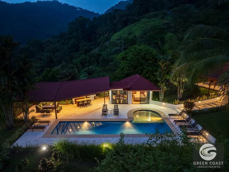 2.07 ACRES – 3 Bedroom Elegant Home With Guest Suite & Sweeping Ocean Views, Secluded & Nestled within Lush Jungle Surroundings!!! — view 2, Uvita, Osa, Costa R