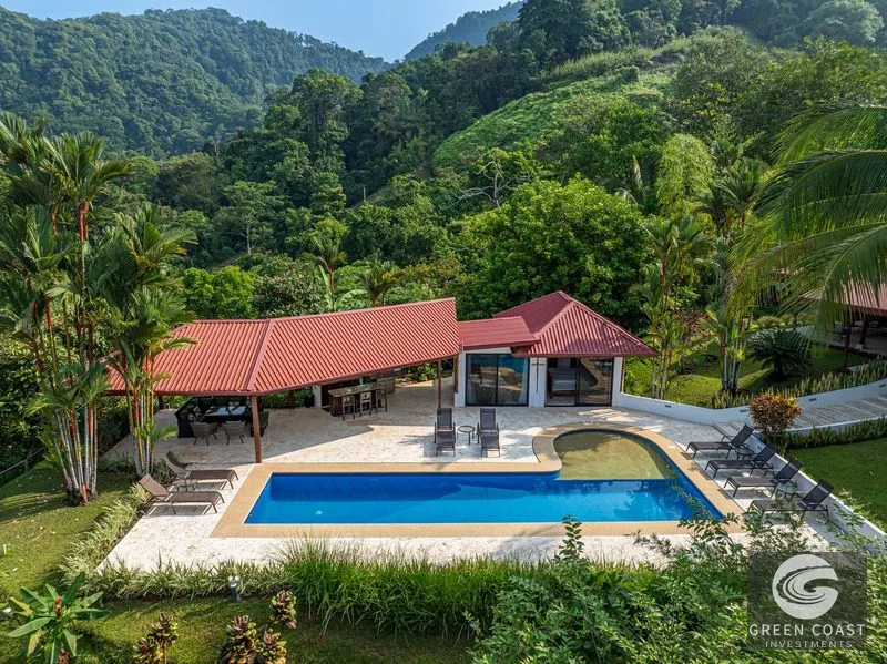 2.07 ACRES – 3 Bedroom Elegant Home With Guest Suite & Sweeping Ocean Views, Secluded & Nestled within Lush Jungle Surroundings!!! — view 9, Uvita, Osa, Costa R