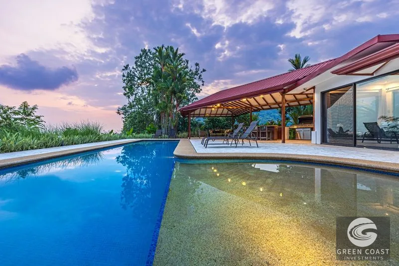 2.07 ACRES – 3 Bedroom Elegant Home With Guest Suite & Sweeping Ocean Views, Secluded & Nestled within Lush Jungle Surroundings!!! — view 46, Uvita, Osa, Costa 