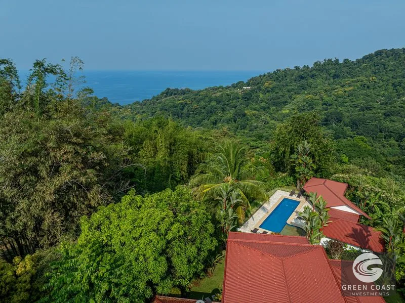 2.07 ACRES – 3 Bedroom Elegant Home With Guest Suite & Sweeping Ocean Views, Secluded & Nestled within Lush Jungle Surroundings!!! — view 48, Uvita, Osa, Costa 