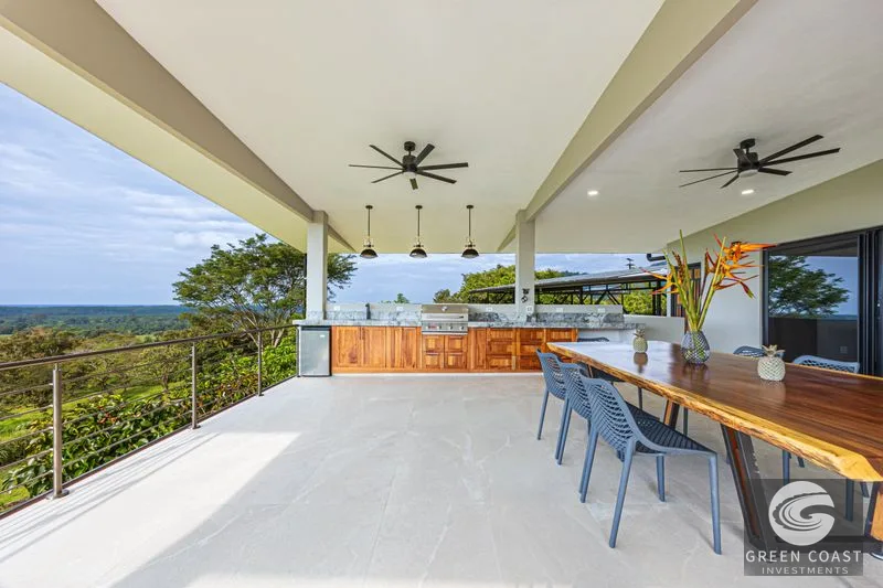 4 ACRES – 3 Bedroom Home “The Crystal Shire” With Wide Ocean View, Creek, Solar Power, Fine Craftsmanship, Self Sufficiency!! — view 8, Portalon, Matapalo, Cost