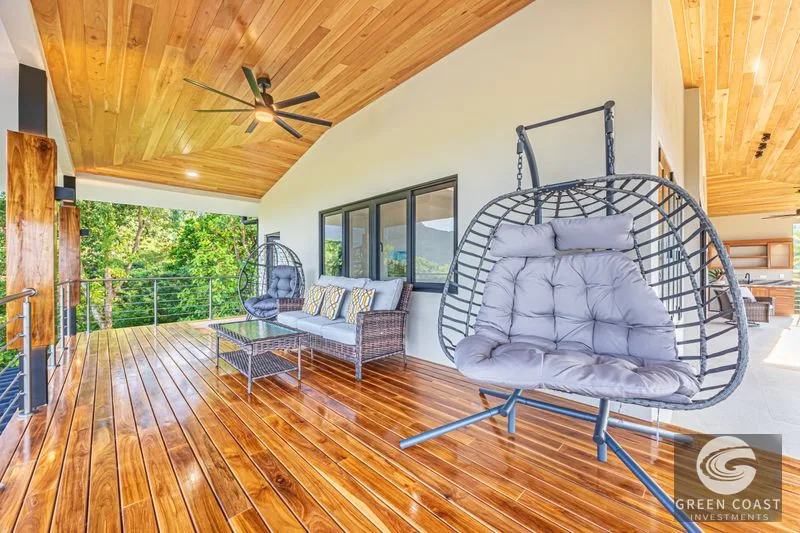 4 ACRES – 3 Bedroom Home “The Crystal Shire” With Wide Ocean View, Creek, Solar Power, Fine Craftsmanship, Self Sufficiency!! — view 22, Portalon, Matapalo, Cos