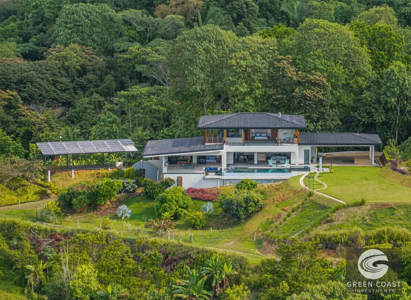 4 ACRES – 3 Bedroom Home “The Crystal Shire” With Wide Ocean View, Creek, Solar Power, Fine Craftsmanship, Self Sufficiency!! — view 39, Portalon, Matapalo, Cos