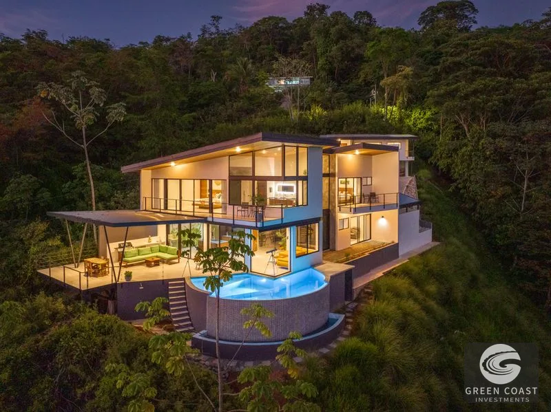 Stunning Ocean and Sunset View Custom Home with Guest House — view 1, Uvita, Uvita, Costa Rica