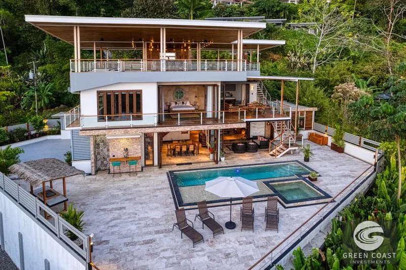 Uvita Luxury Villa with Panoramic Whale's Tail Ocean Views — view 2, Dominical, Costa Rica