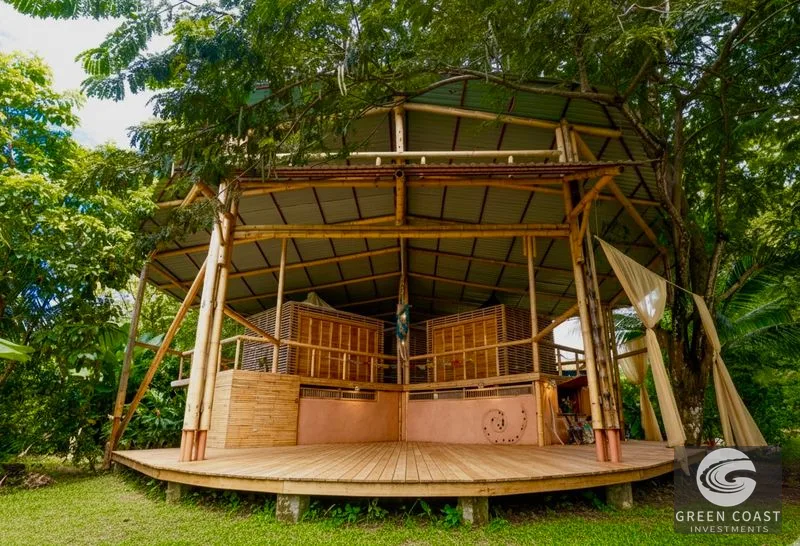 Eco-Organic 4BR Uvita Retreat: Sustainable Bamboo & Adobe Design Near Whale's Tail — view 1, Bahía Ballena, Osa, Costa Rica