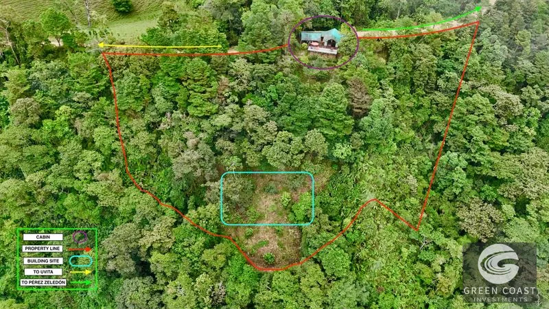 Ocean-View Cabin on 1.5 Acres with Extra Building Site in San Luis de Morete — view 2, San Isidro, Perez Zeledon, Costa Rica