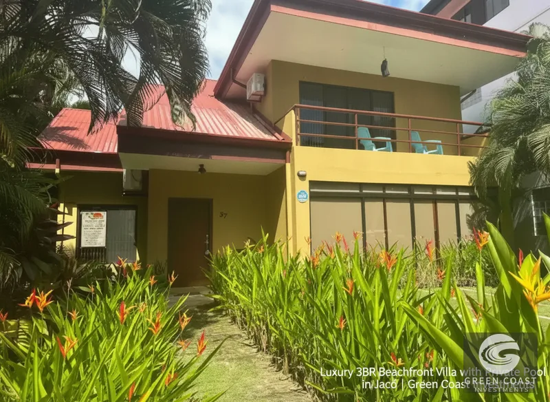 Luxury 3BR Beachfront Villa with Private Pool in Jacó | Green Coast Investments — view 1, Jacó, Garabito, Costa Rica