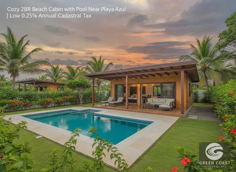 Cozy 2BR Beach Cabin with Pool Near Playa Azul | Low 0.25% Annual Cadastral Tax — view 10, Jacó, Costa Rica