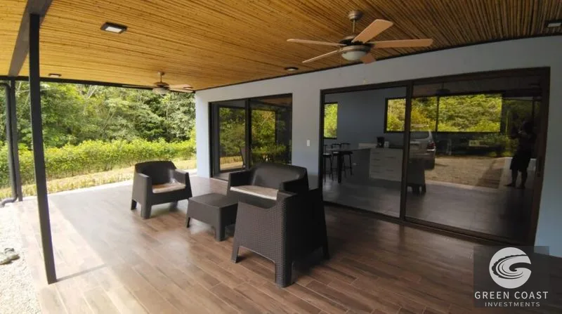 Modern 2-BR Furnished Home Near Pavones Surf with Solar Hot Water & Large Lot — view 1, Pavones, Golfito, Costa Rica