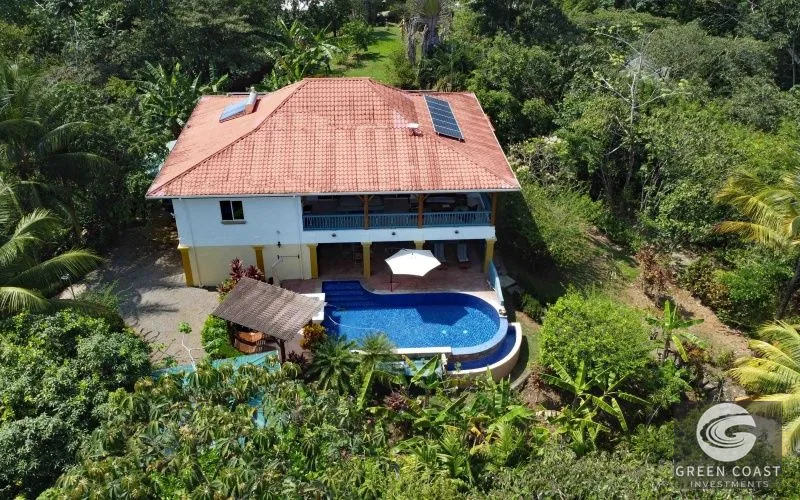 Off-Grid Ocean-View Estate: 4 Luxury Homes, Private Waterfall & Solar Power in Pavones — view 1, San José, Costa Rica