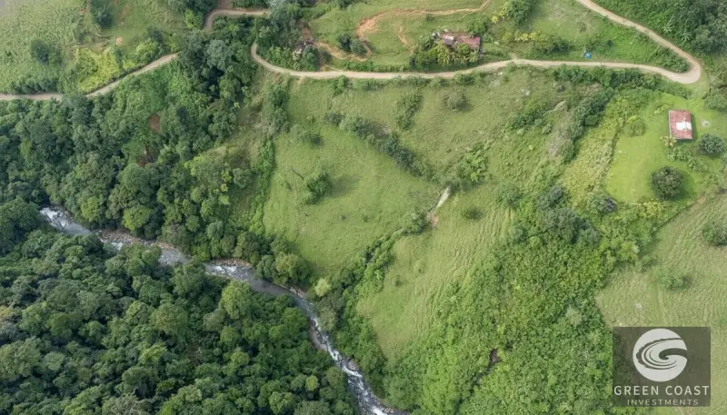 52-Acre Riverfront Farm by Eco-Chontales Waterfall with Panoramic Mountain Views — view 4, Barú, Pérez Zeledón, Costa Rica