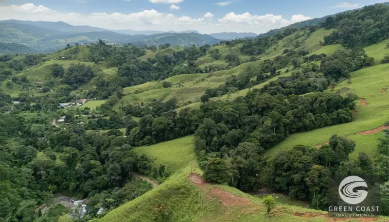 52-Acre Riverfront Farm by Eco-Chontales Waterfall with Panoramic Mountain Views — view 6, Barú, Pérez Zeledón, Costa Rica