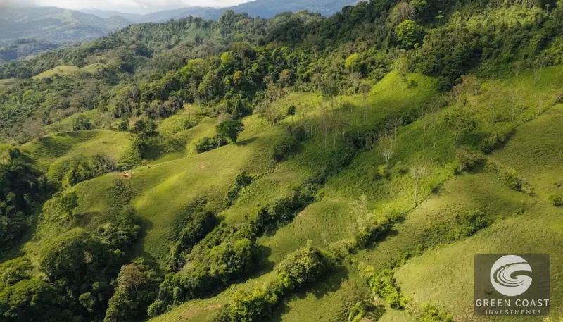 111-Acre Mountain Farm Near Eco-Chontales Waterfall with River Frontage and Panoramic Views — view 1, Barú, Pérez Zeledón, Costa Rica