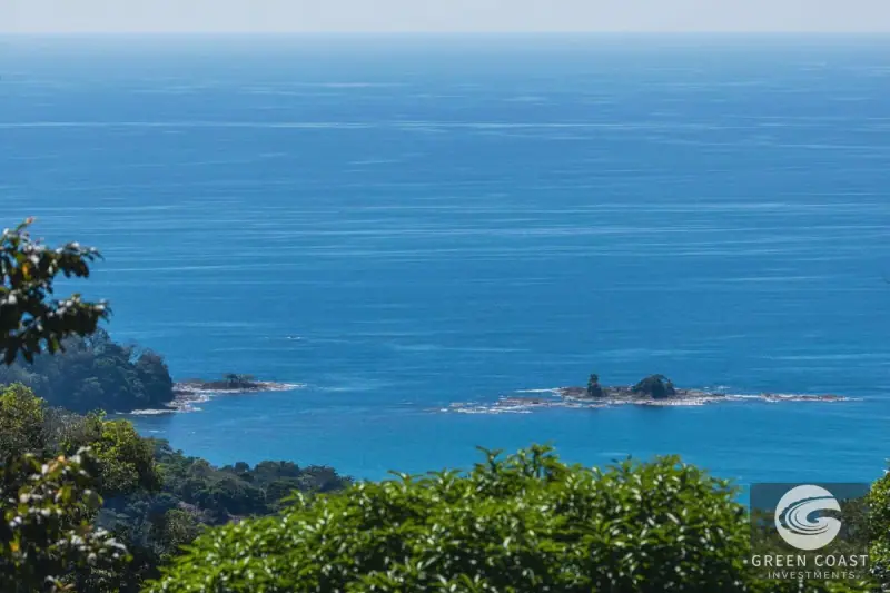 5-Acre Dominicalito Hills Ocean View Estate: Luxury Development Land with Natural Waterfall — view 1, Dominicalito, Osa, Costa Rica