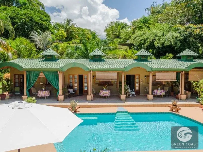 Ojochal Ocean-View Boutique Hotel: 4 Furnished Rental Suites with Pool & Commercial Road Frontage — view 1, Ojochal, Costa Rica