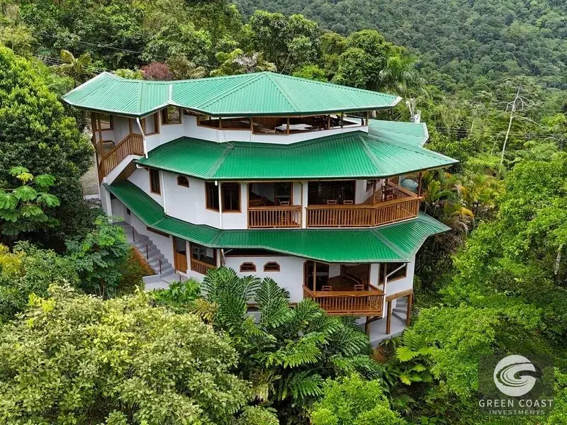 Luxury Exotic Hardwood Villa with Panoramic Mountain Views and Natural Creek Pool in Tinamastes — view 1, Dominical, Costa Rica