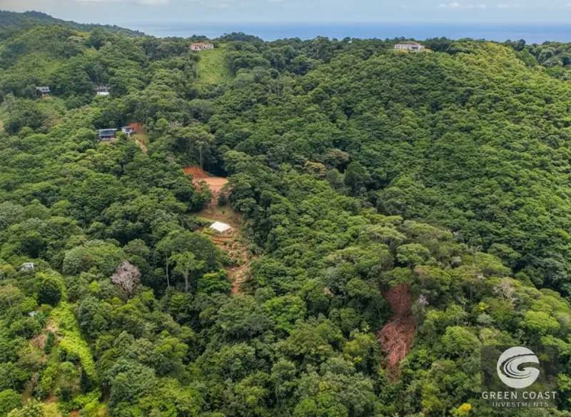17-Acre Luxury Ocean View Estate Lot with Private Waterfalls in Exclusive Escaleras Gated Community — view 2, Dominical, Costa Rica