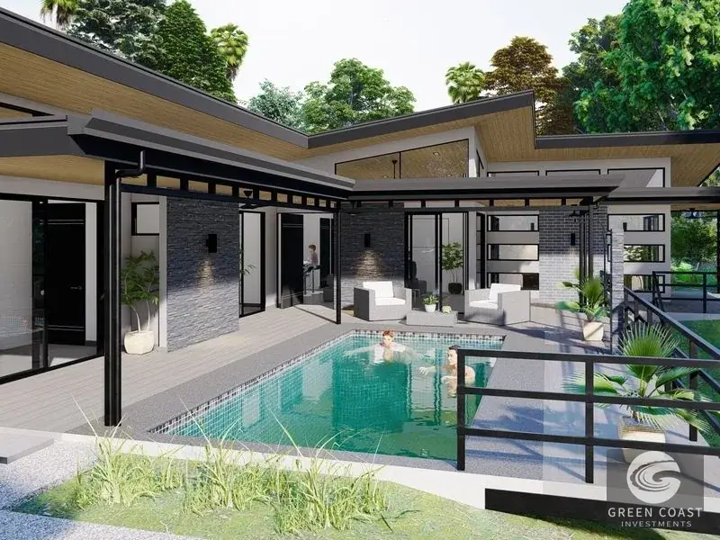 Pre-Construction 3BR Oasis with Pool and Creek Views in Playa Hermosa — view 4, Bahía Ballena, Osa, Costa Rica