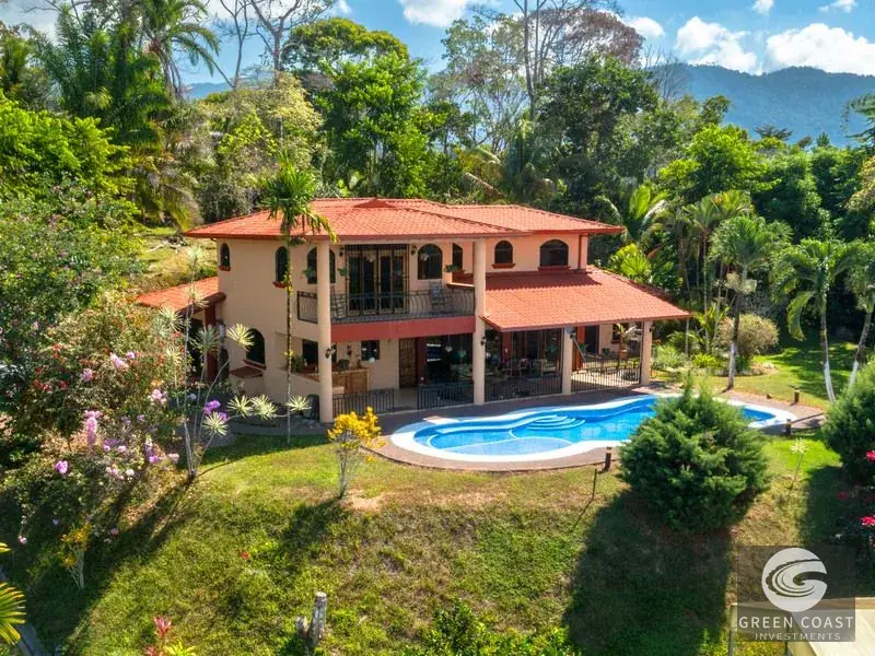 4-Bed Platanillo Mountain & Ocean View Estate with Curved Pool & Fruit Orchards on 5 Acres — view 1, Platanillo, Perez Zeledon, Costa Rica