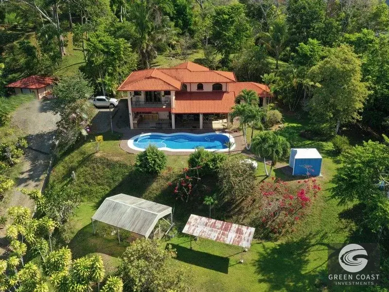 4-Bed Platanillo Mountain & Ocean View Estate with Curved Pool & Fruit Orchards on 5 Acres — view 2, Platanillo, Perez Zeledon, Costa Rica