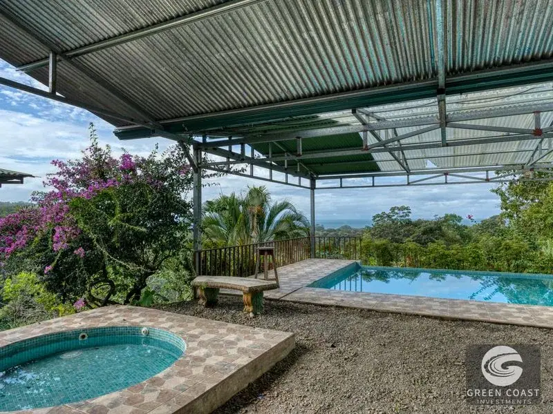 Ocean-View Lot in Uvita with Pool, Casita, and Ready-to-Build Main Site — view 1, Uvita, Costa Rica
