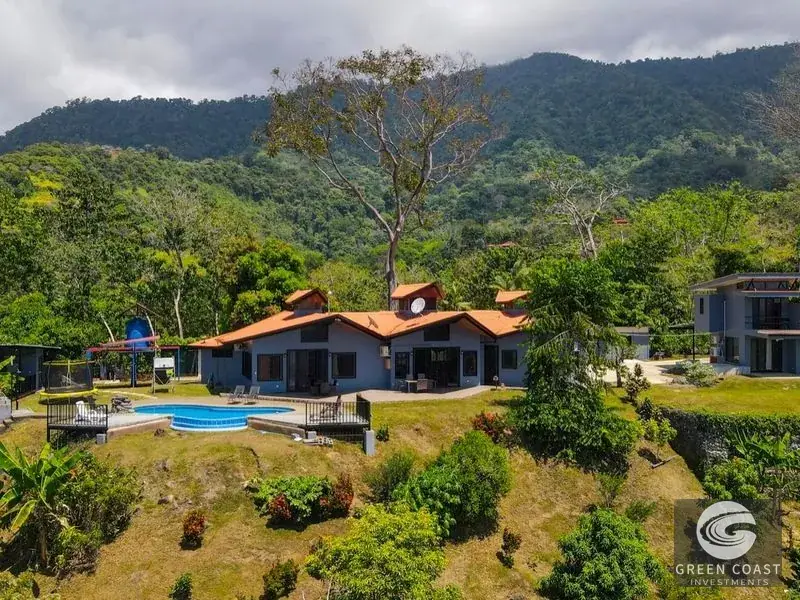 Ocean-View Tres Rios Estate with Infinity Pool, Guest Casita, and Active Orchard — view 1, Ojochal, Costa Rica