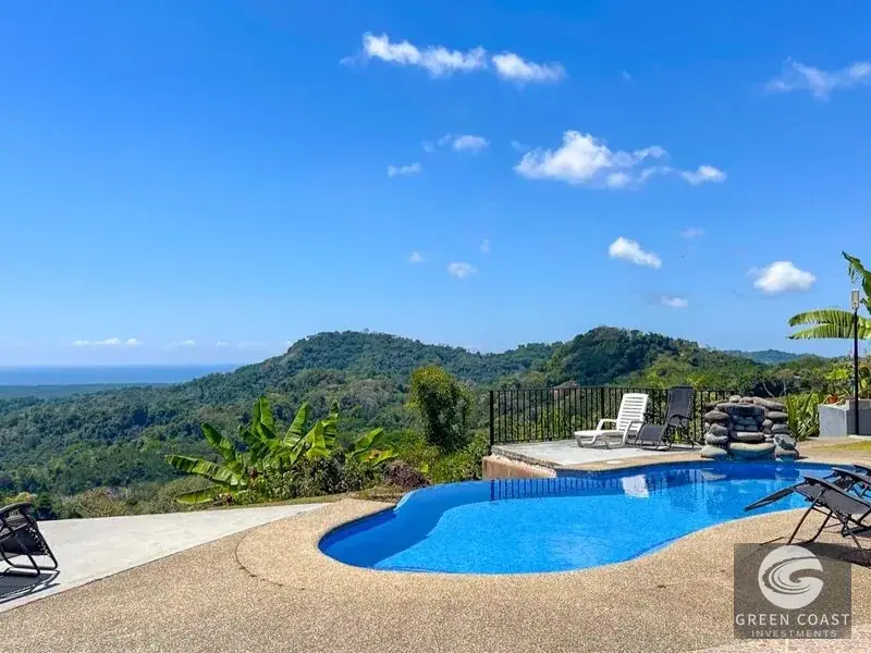 Ocean-View Tres Rios Estate with Infinity Pool, Guest Casita, and Active Orchard — view 2, Ojochal, Costa Rica