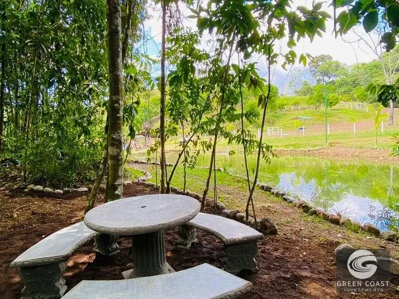 San Isidro Riverfront Farm: 30 Acres with 6 Private Lakes, Springs & Rustic Furnished Home — view 3, Perez Zeledon, Costa Rica