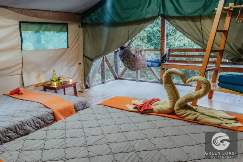 Eco-Lodge Sanctuary in Dota Cloud Forest: 10 Furnished Tented Bungalows with Panoramic Views — view 44, Dota, Costa Rica